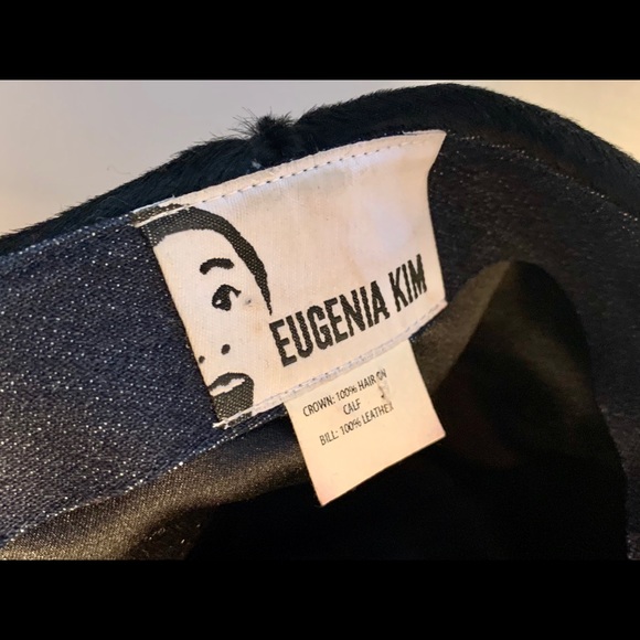 Eugenia Kim Darien Suede Calf Hair Baseball Cap - Picture 9 of 9